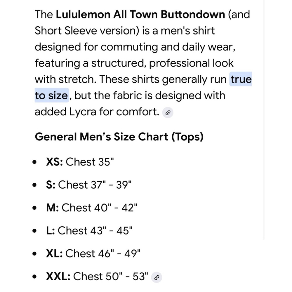 Lululemon All Town Buttondown Shirt Mens Med Blue Collared Classic Work Casual - Picture 12 of 12